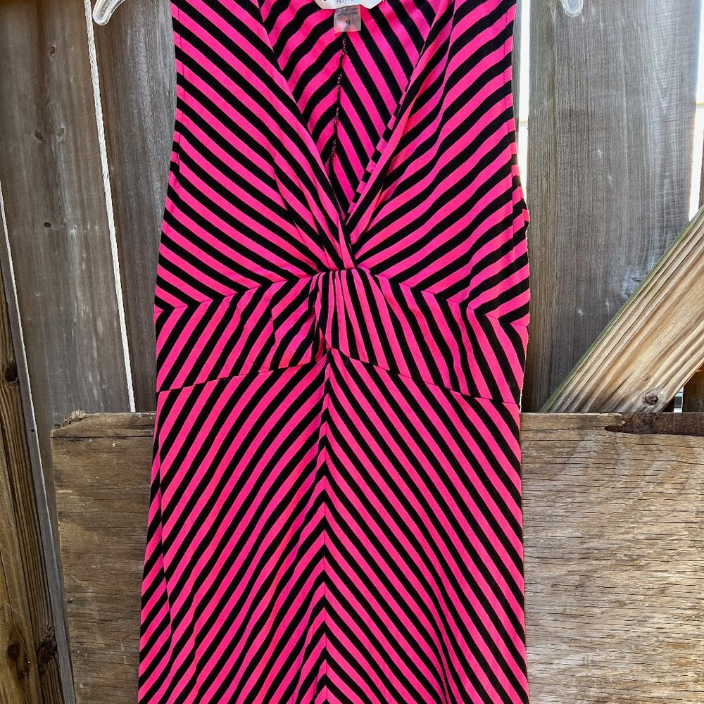 Fuschia & Black Nygard Petite Housedress